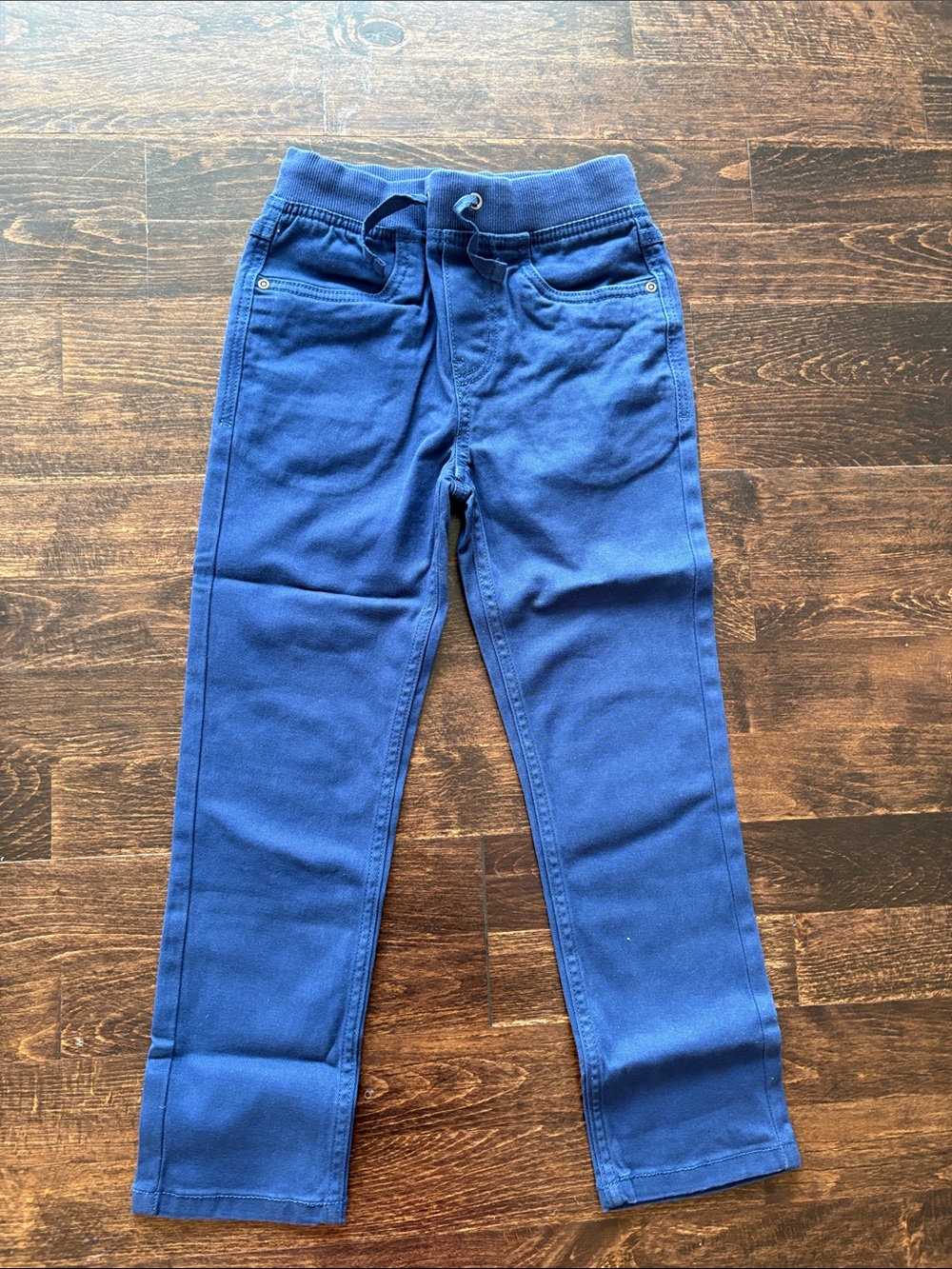 Hanna Andersson Slim Fit Twill Pull-On Pants - Navy Blue sz 6-7 (price each)